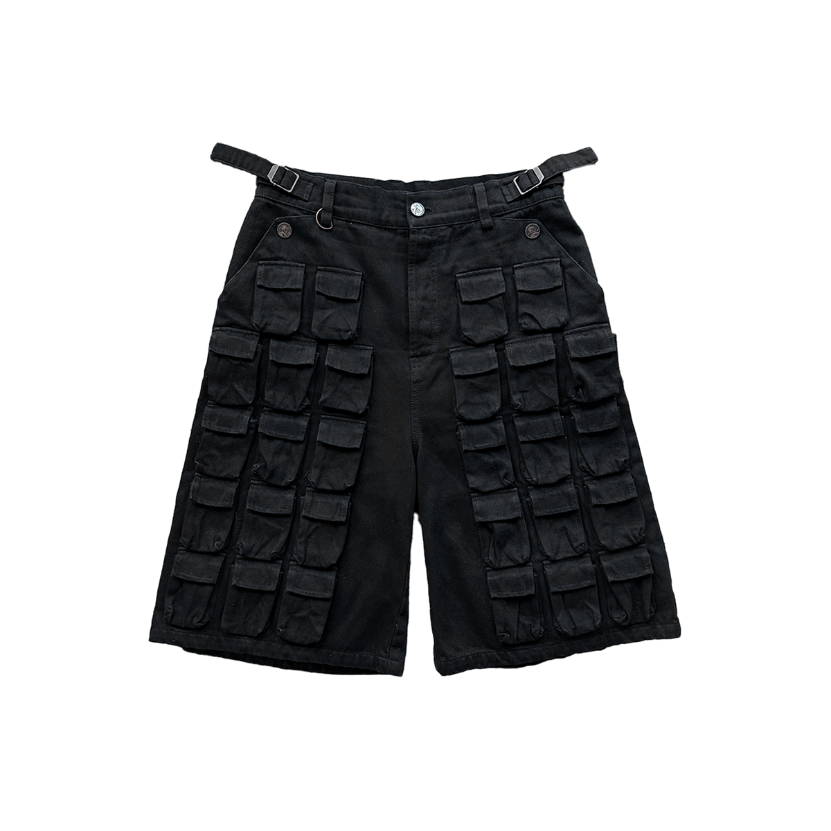 56 Pocket Denim Shorts (Black) – flâneur mondial