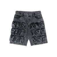 35 Pocket Denim Shorts (Black)