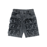 35 Pocket Denim Shorts (Black)