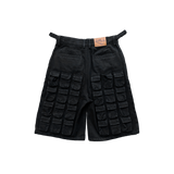 56 Pocket Denim Shorts (Black)