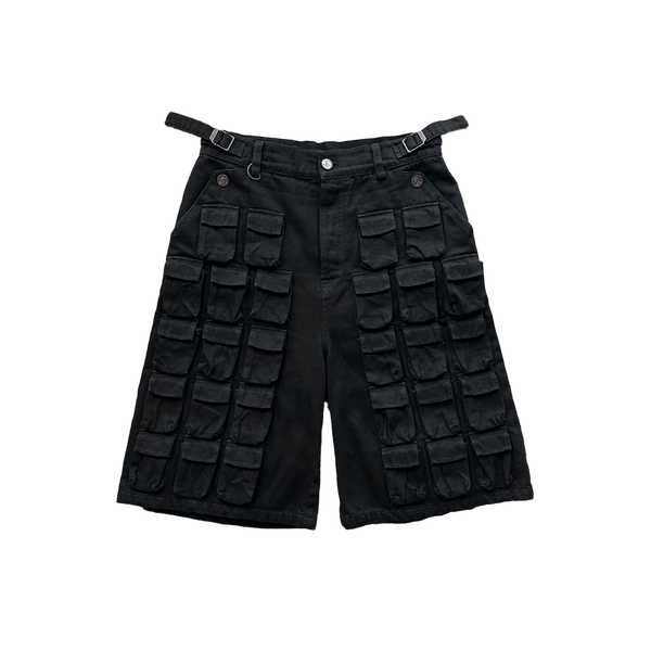 56 Pocket Denim Shorts (Black)