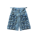 56 Pocket Denim Shorts (Sand Wash)