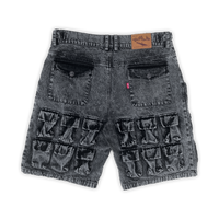 35 Pocket Denim Shorts (Black)